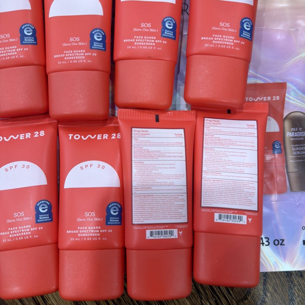Travel Size Mineral Sunscreen SPF 30 - FaceGuard by Tower 28, 0.68 oz