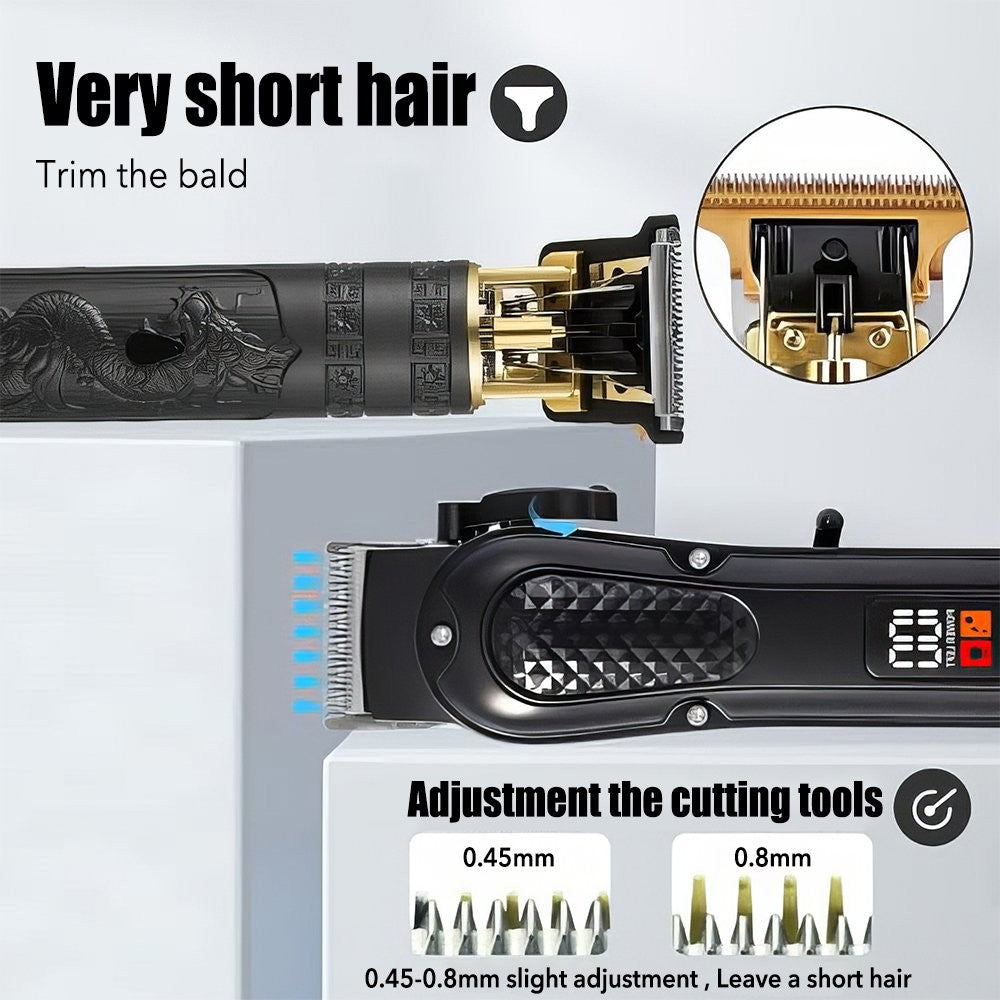 Cordless Hair Clippers & Beard Trimmer for Men Professional Barber Kit