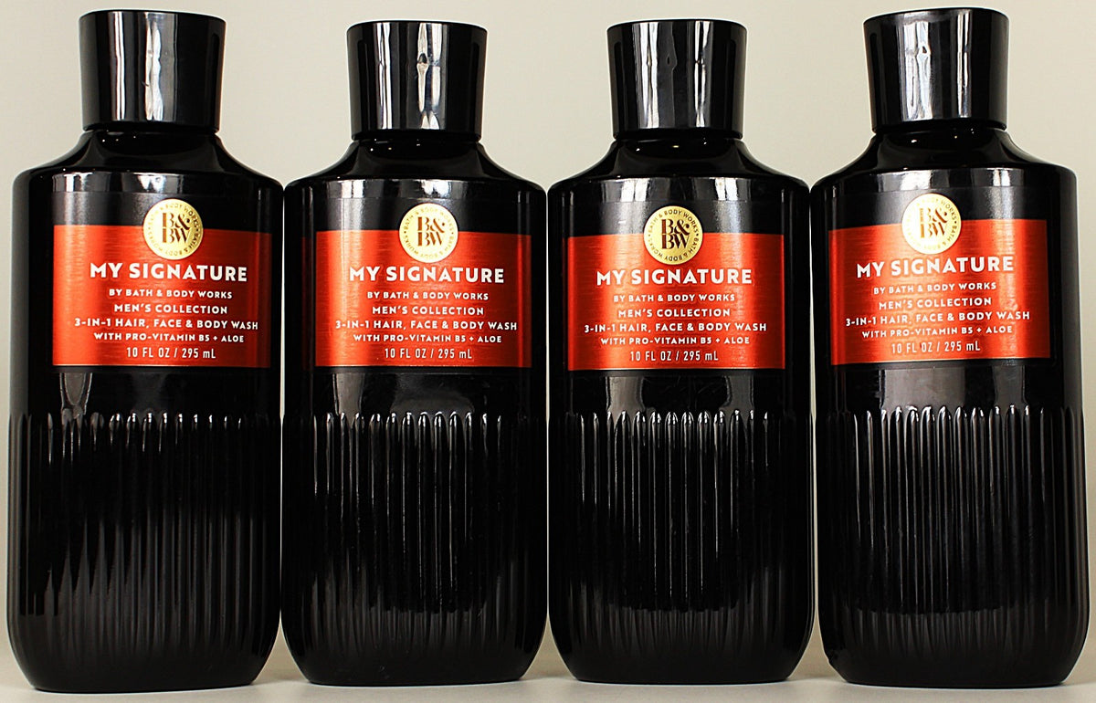 Men's Body Wash Shower Gel - Bath & Body Works MY SIGNATURE 10oz - Pack of 4