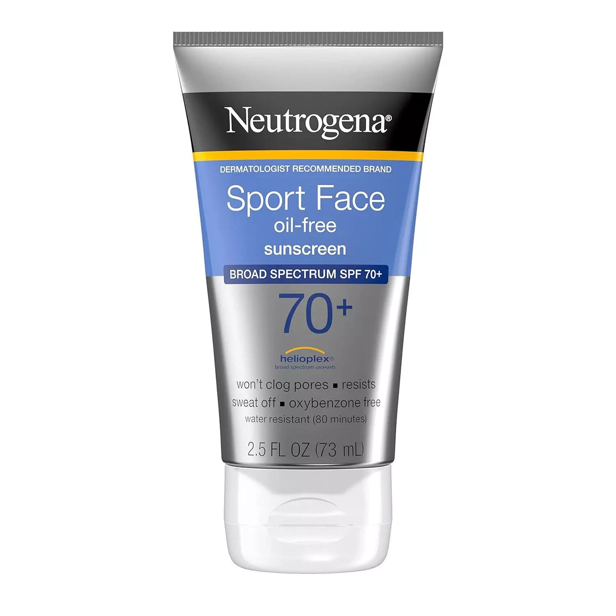 SPF 70+ Broad Spectrum Sunscreen for Face - Water & Sweat Resistant, 2.5 fl oz