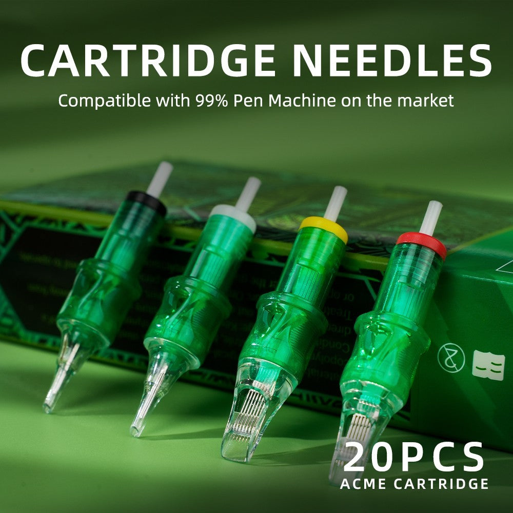 Tattoo Needle Cartridges 20pcs Box – Sterilized, Stainless Steel Round Liner
