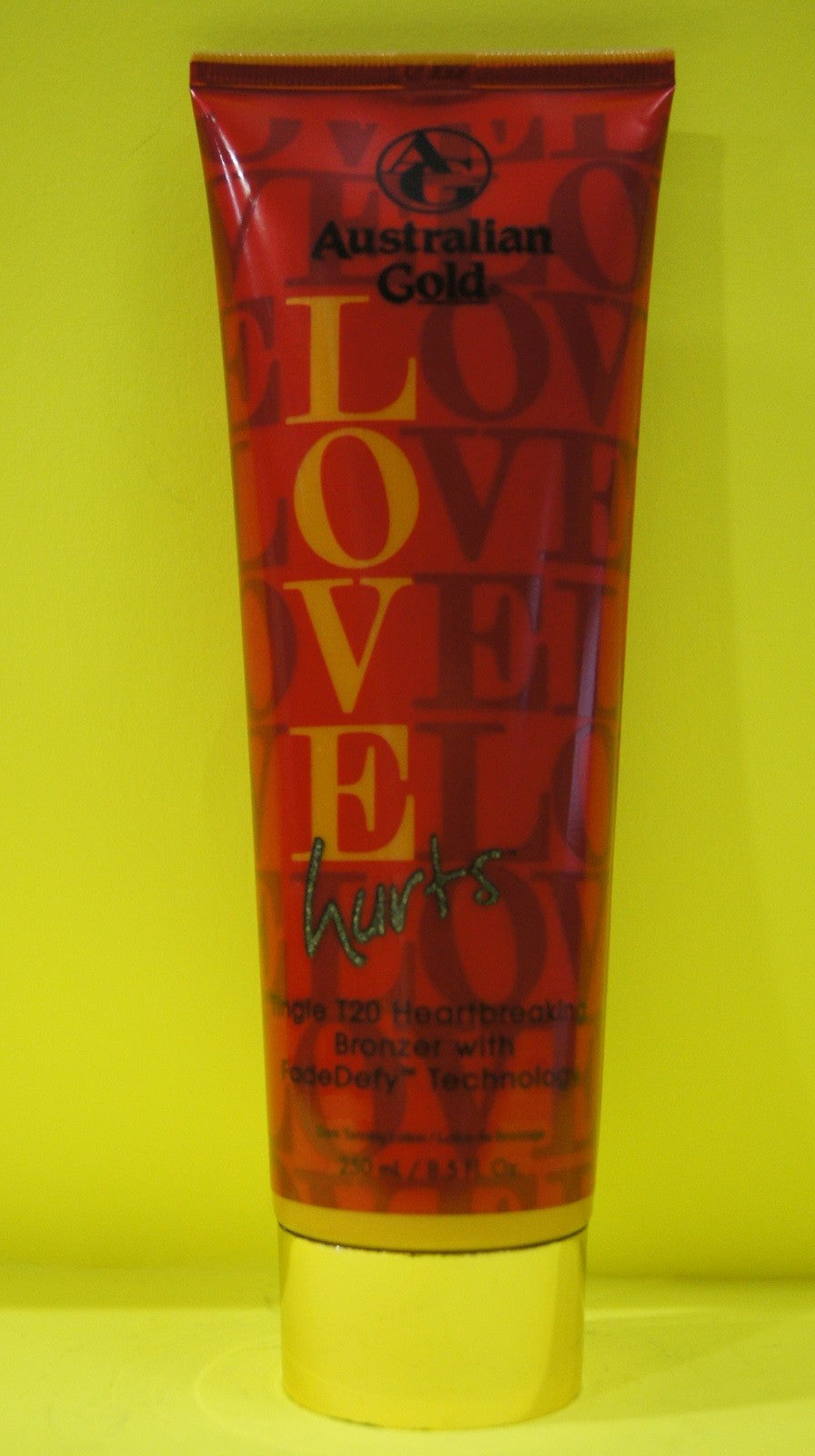Australian Gold Love Hurts Tingle Bronzer T20 Indoor Tanning Lotion 8.5 oz
