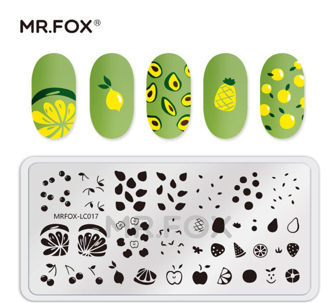 Nail Stamping Plate LC017 for Creative Nail Art - Mr. Fox