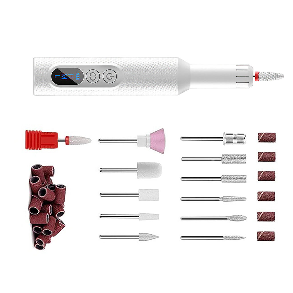 Cordless Electric Nail Drill Machine for Manicure Pedicure - Rechargeable, Adjustable Speed