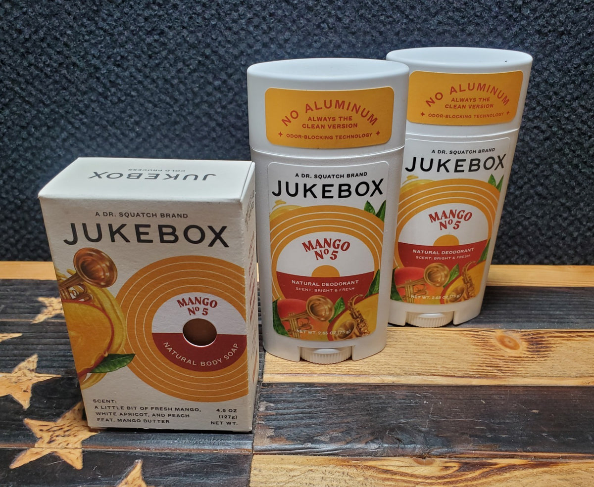 Jukebox Mango No. 5 Natural Deodorants & Body Soap Set - Mango & Peach Scent