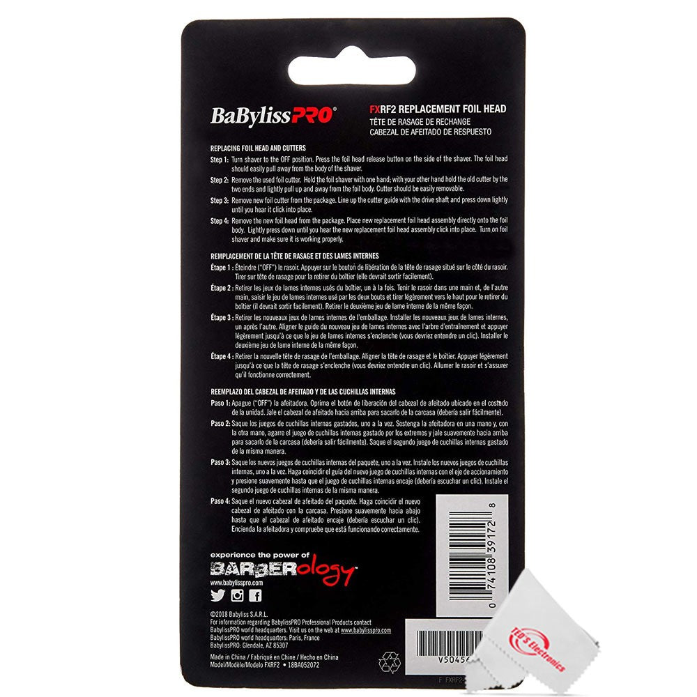 Babyliss Pro Replacement Foil Head & Cutters for FXFS2 & FXRF2