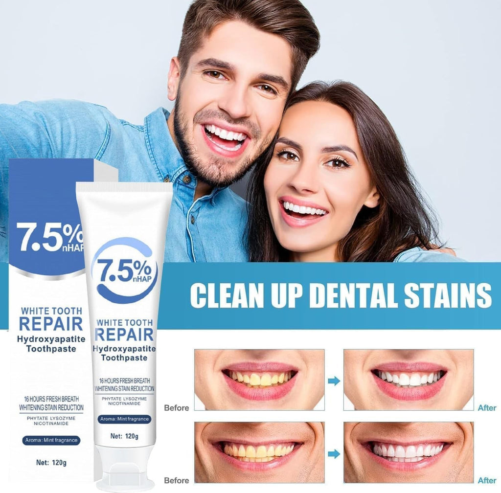Hydroxyapatite Toothpaste Natural Whitening Enamel Repair Fluoride-Free 4oz