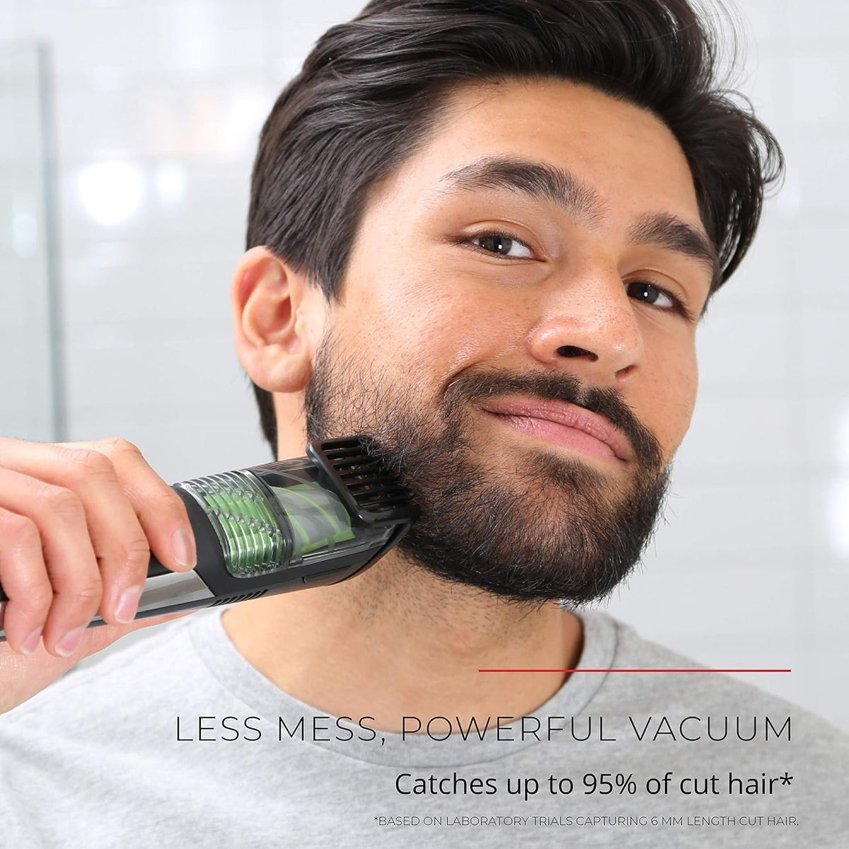 Remington Vacuum Beard Trimmer with 13 Length Settings, Rechargeable & Washable