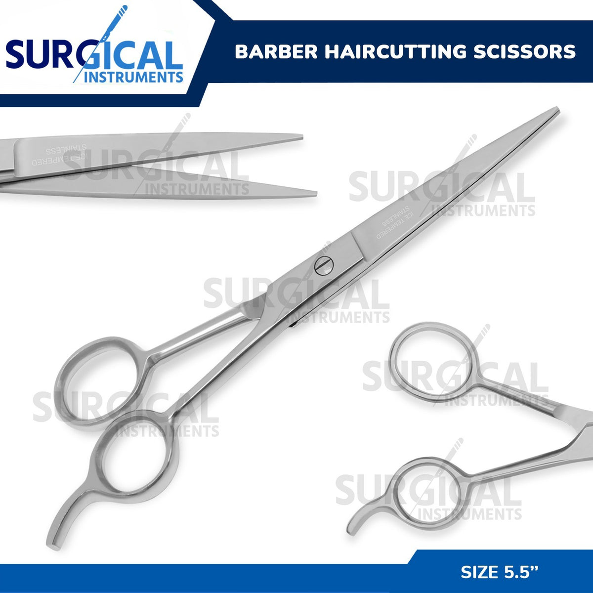 5.5 Inch Hair Cutting Scissors Barber Shears - ICE Tempered Stainless Steel