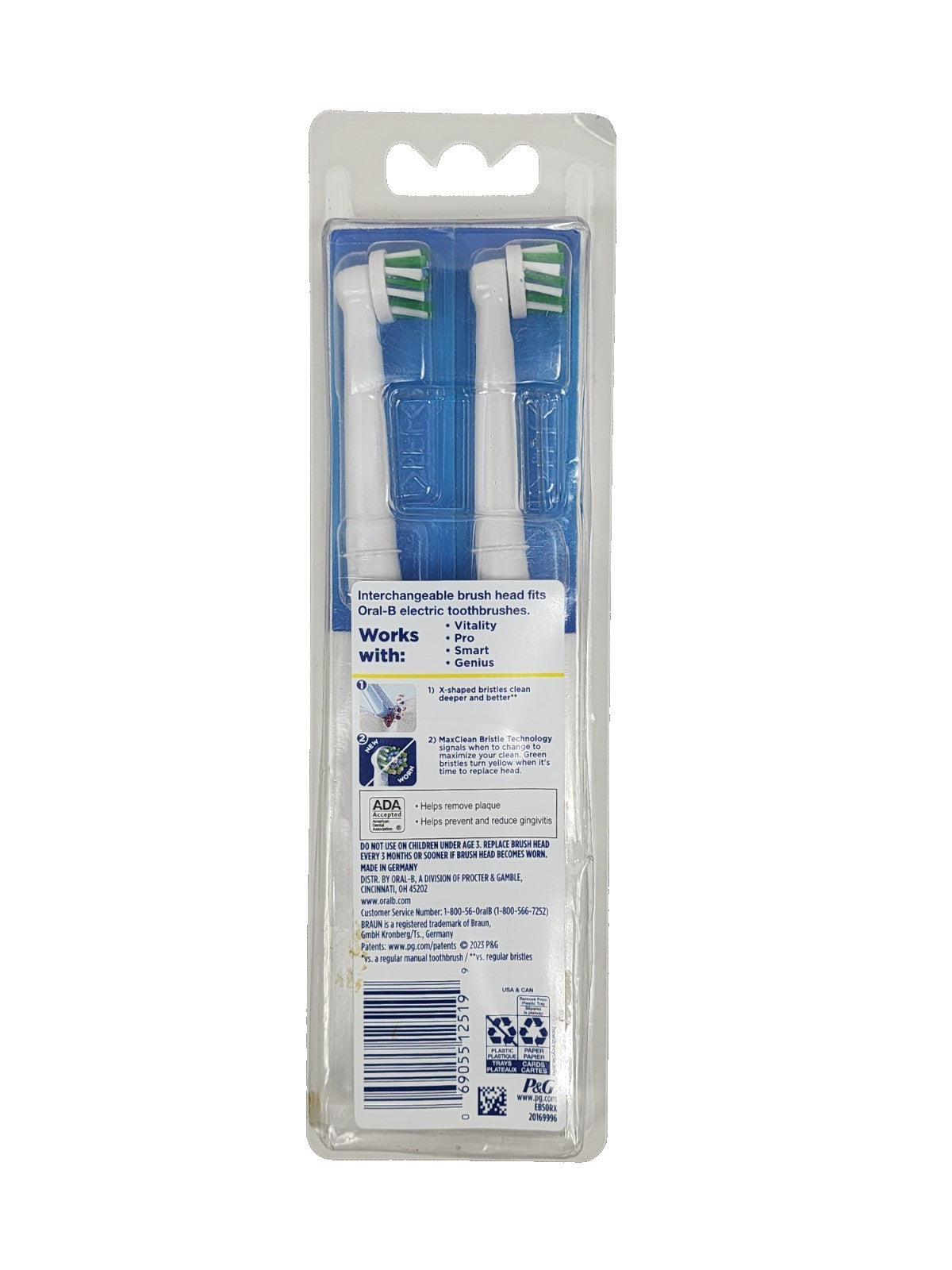 Electric Toothbrush Replacement Heads - CrossAction 2 Pack