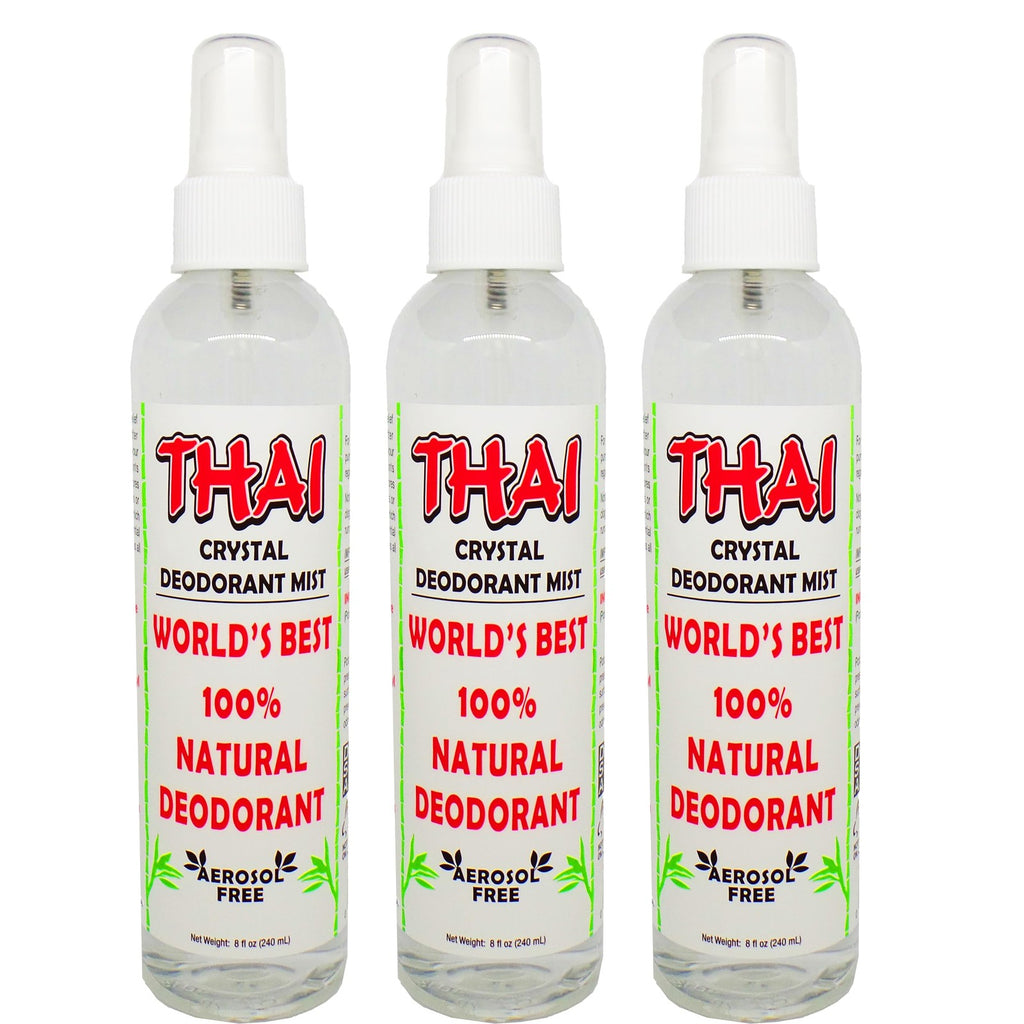 Natural Deodorant Spray 8 oz Pack of 3 - Mineral Salt Odor Protection