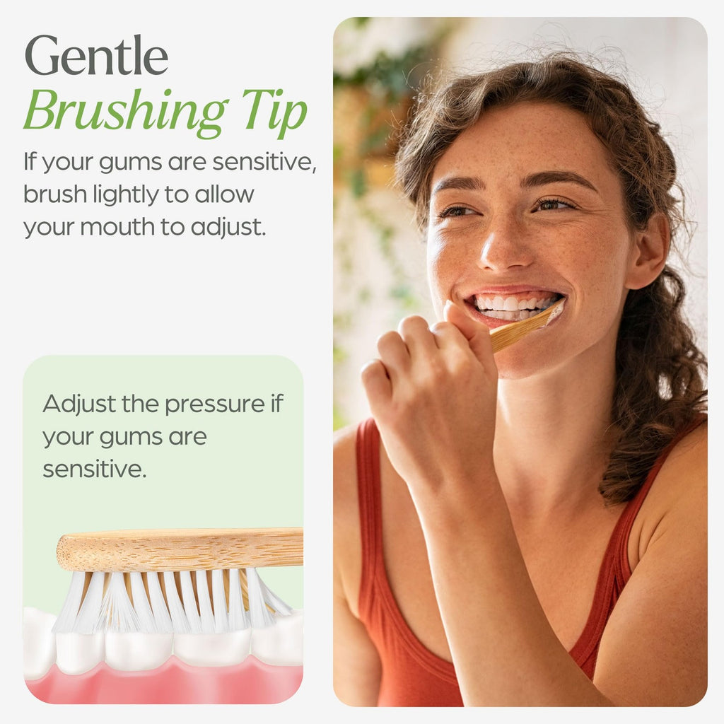 Bamboo Toothbrushes 10 Pack - BPA Free Soft Bristles Eco-Friendly