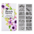 Nail Stamping Plate XL015 Florals & Lace for Nail Art