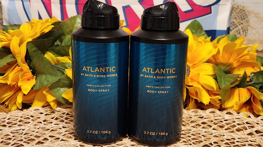 Men's Body Spray - Atlantic Collection Coastal Citrus & Sea Mist 3.7 oz Lot of 2