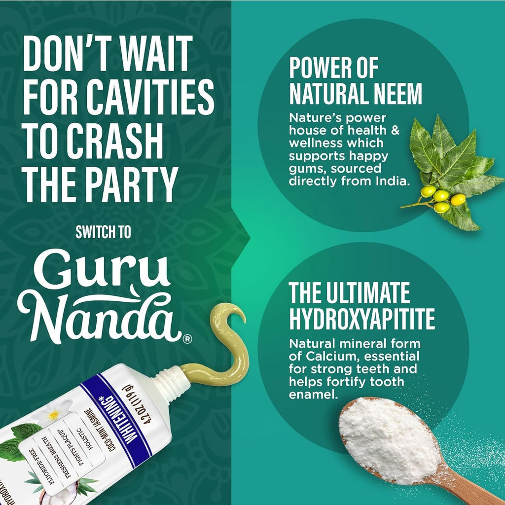 Hydroxyapatite Toothpaste Natural Fluoride-Free Whitening Fresh Breath 4.2oz