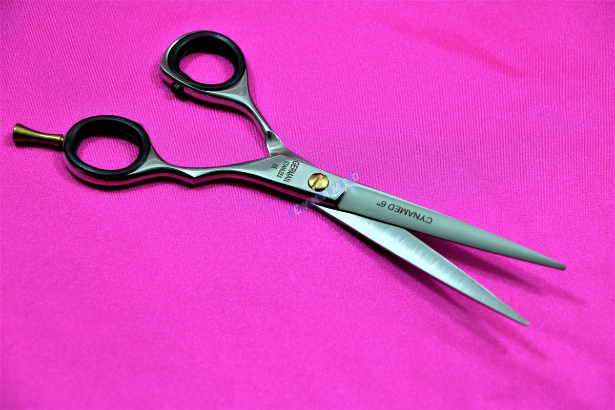 Professional Hair Cutting Shears with Finger Rest - German Grade Stainless Steel