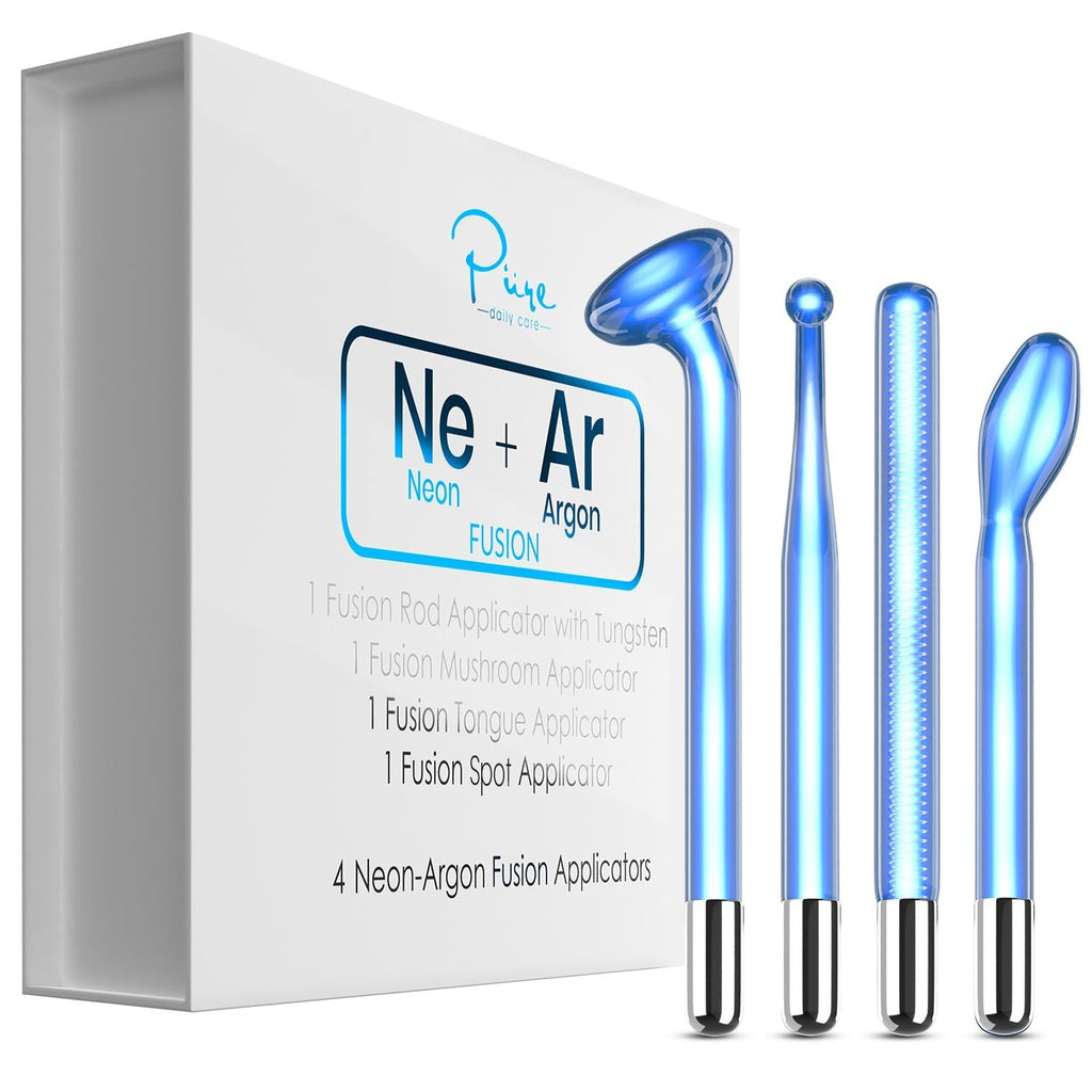 High Frequency Fusion Wand Accessory Set Neon & Argon Glass Applicators