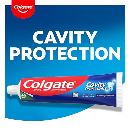 Colgate Cavity Protection Fluoride Toothpaste Pack of 6 6oz | Anticavity Dental Care
