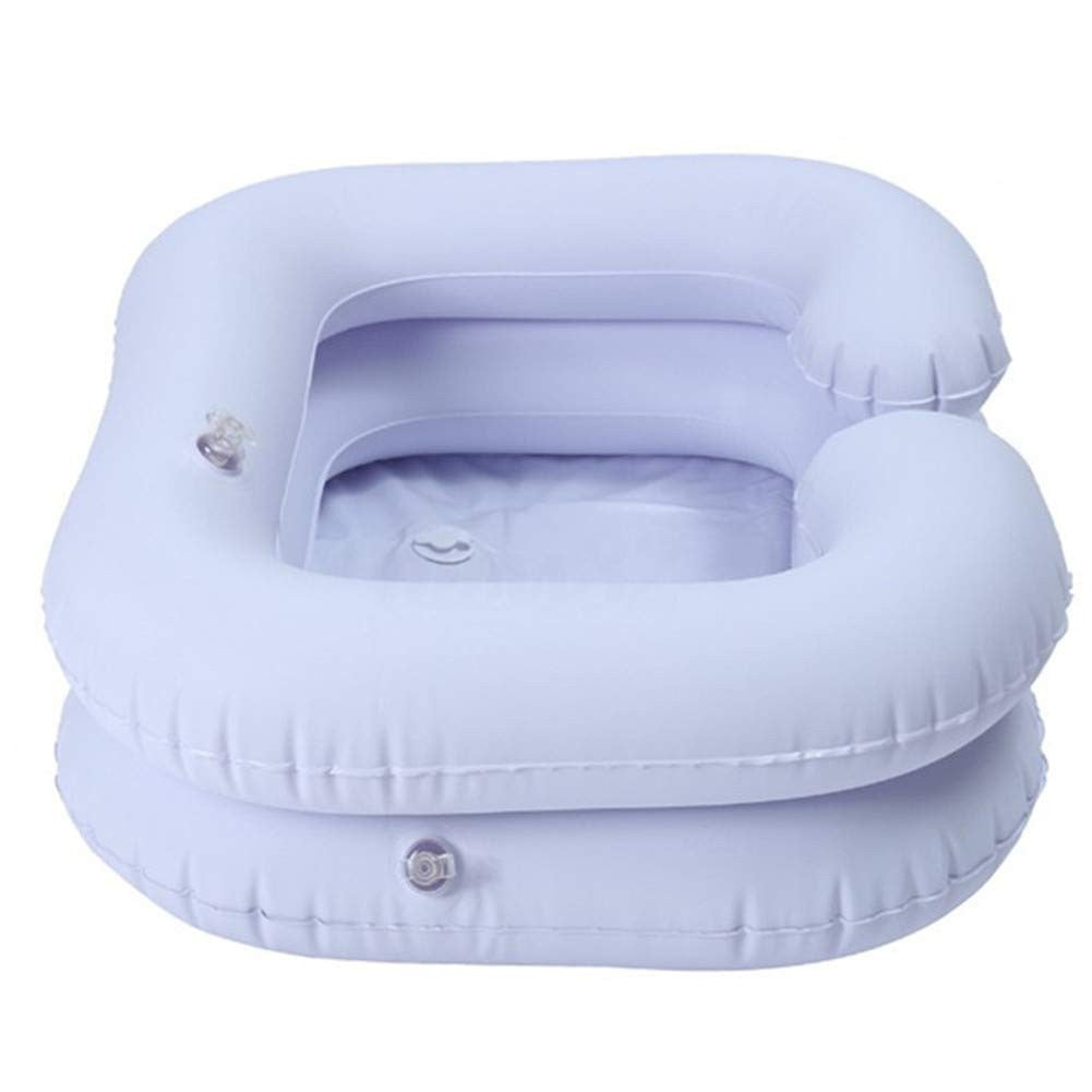 Inflatable Portable Hair Washing Basin with 2 Chambers for Elderly & Camping