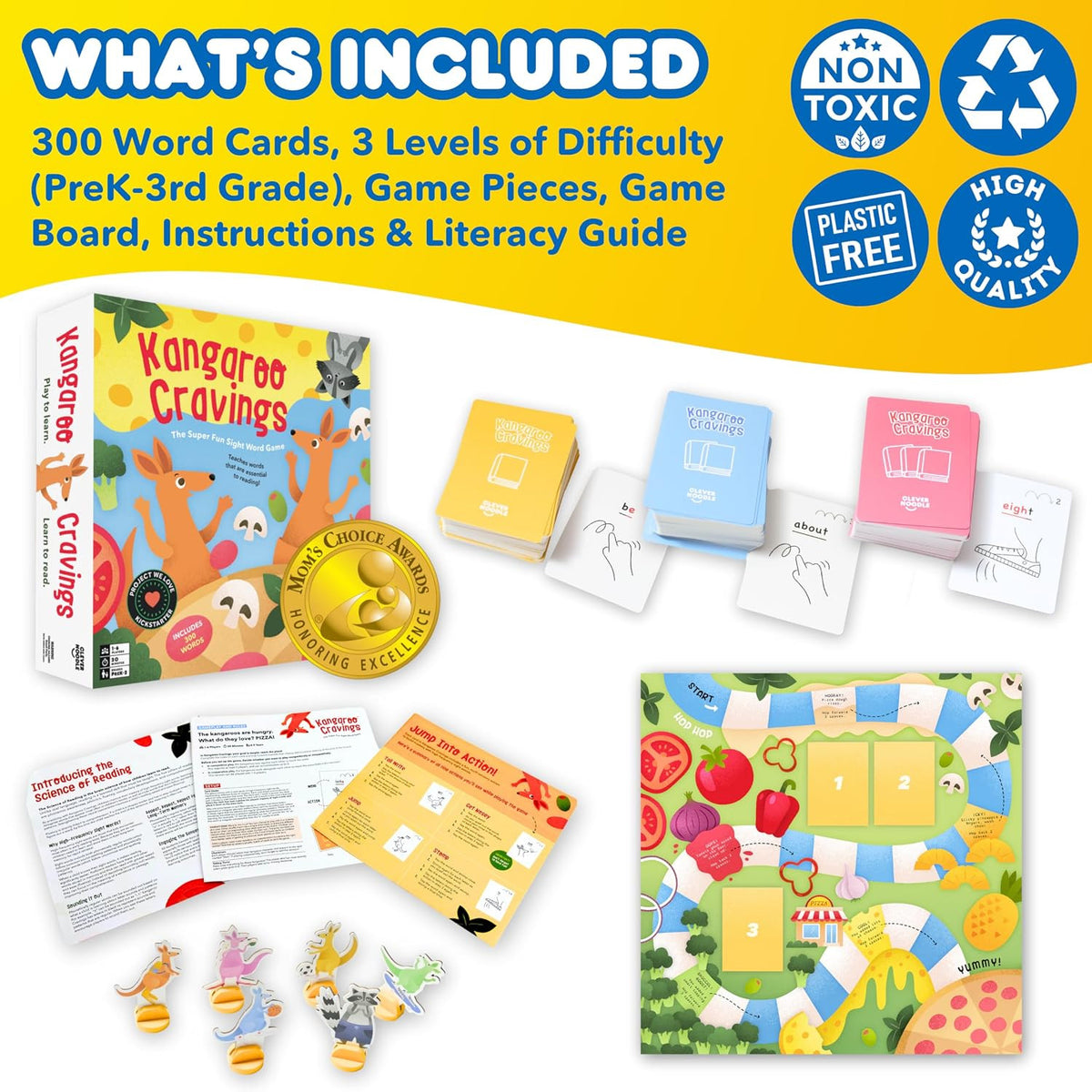 Kids Sight Word Board Game - Educational Learning Toy for Ages 4-9