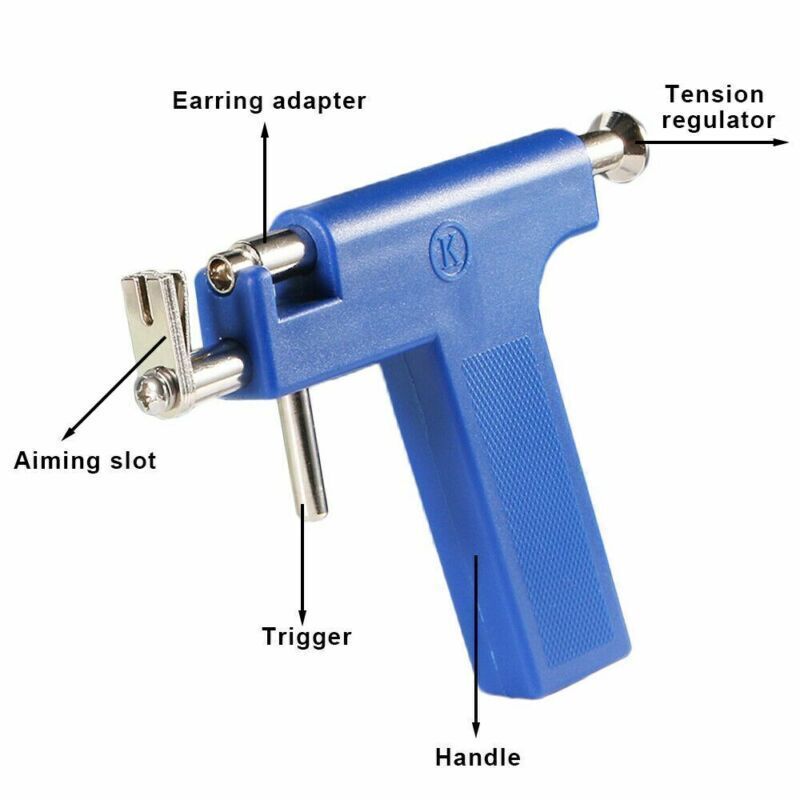 Professional Ear Piercing Gun Kit with 98 Studs - DIY Ear Nose Navil Body Kit