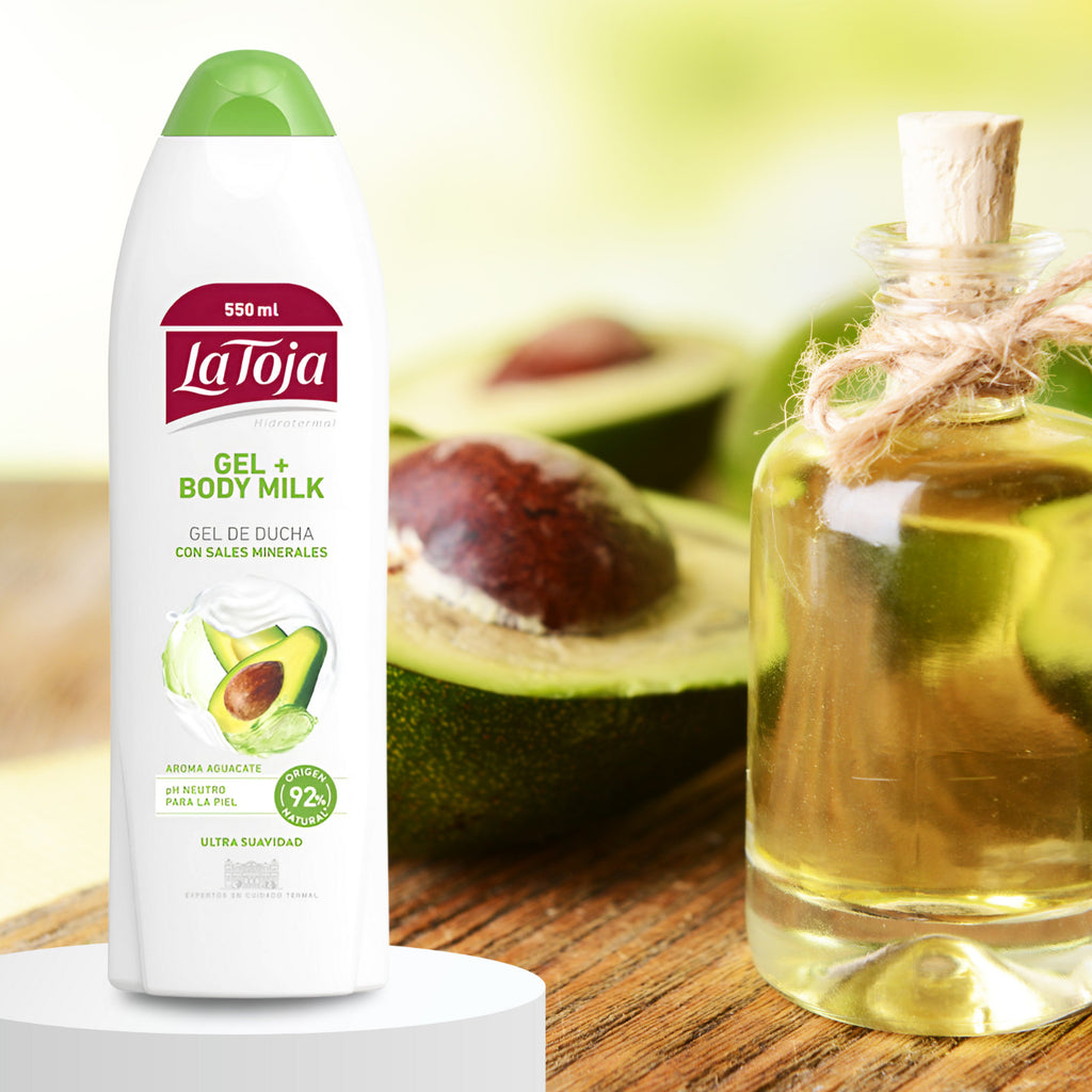 Mineral Salts Shower Gel with Avocado Scent - 18.6 fl oz, 6-Pack