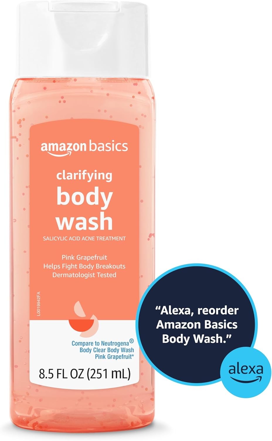 Pink Grapefruit Body Wash with Salicylic Acid for Acne - Clarifying & Refreshing