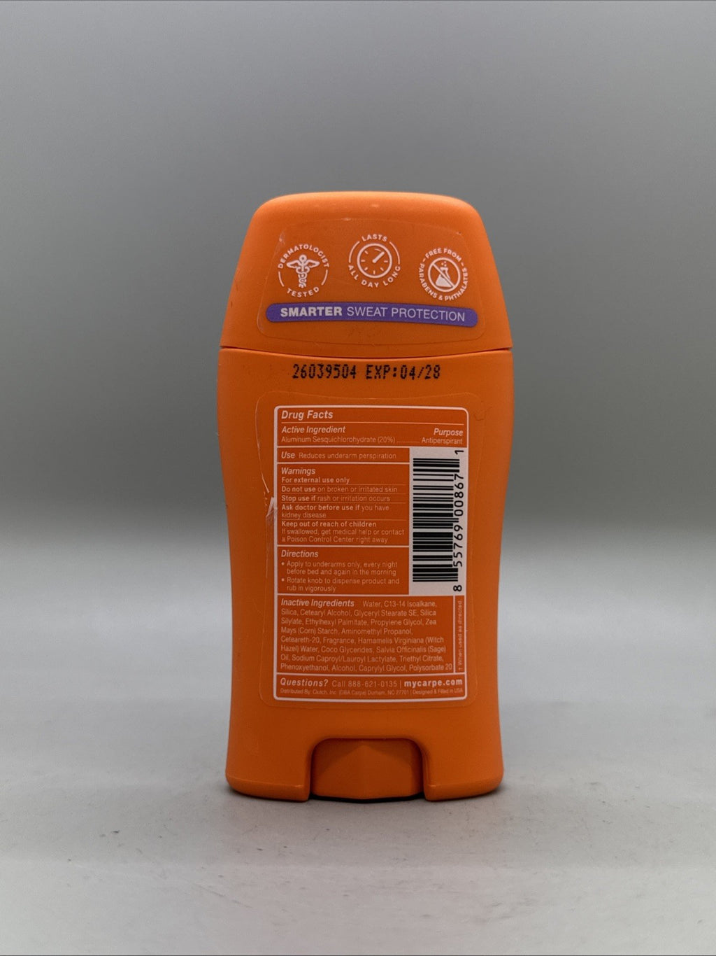 Carpe Lavender Citrus Antiperspirant Underarm Lotion 1.69oz - Sealed & New