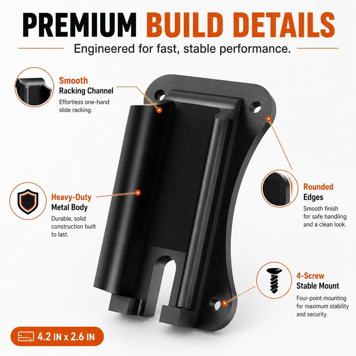 Magnetic Gun Mount Holder 55lbs Concealed Car Wall & Desk Magnet Holster