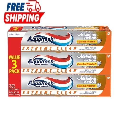 Whitening Fluoride Toothpaste with Fresh Mint - 3 Pack 5.6 oz