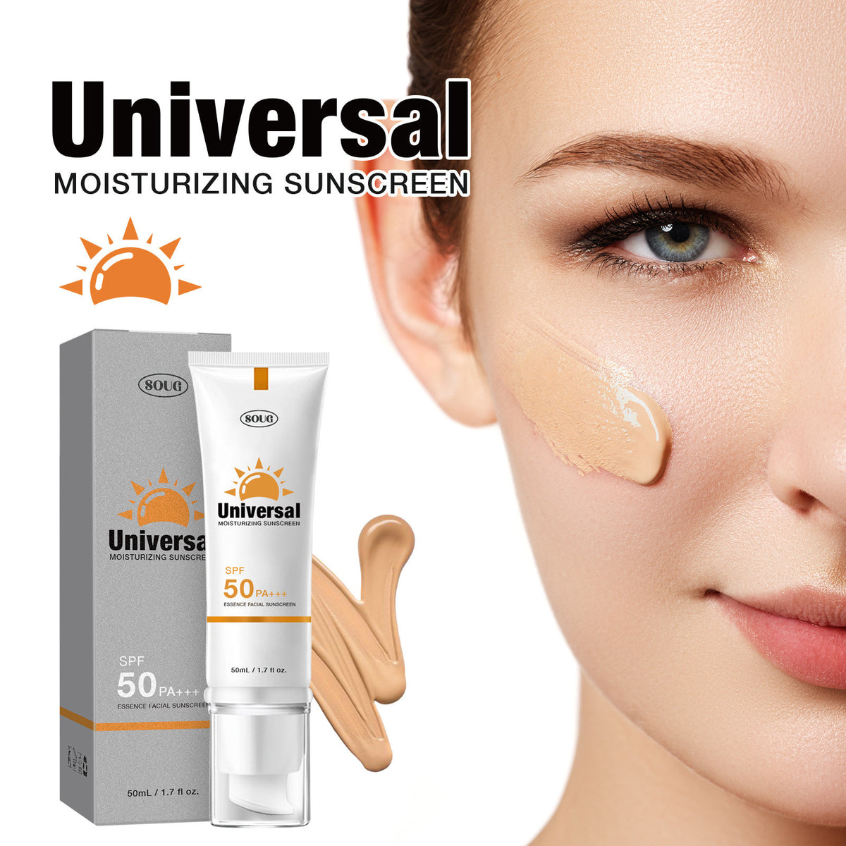 SPF50+ Tinted Moisturizer Face Sunscreen & Foundation - Light SPF