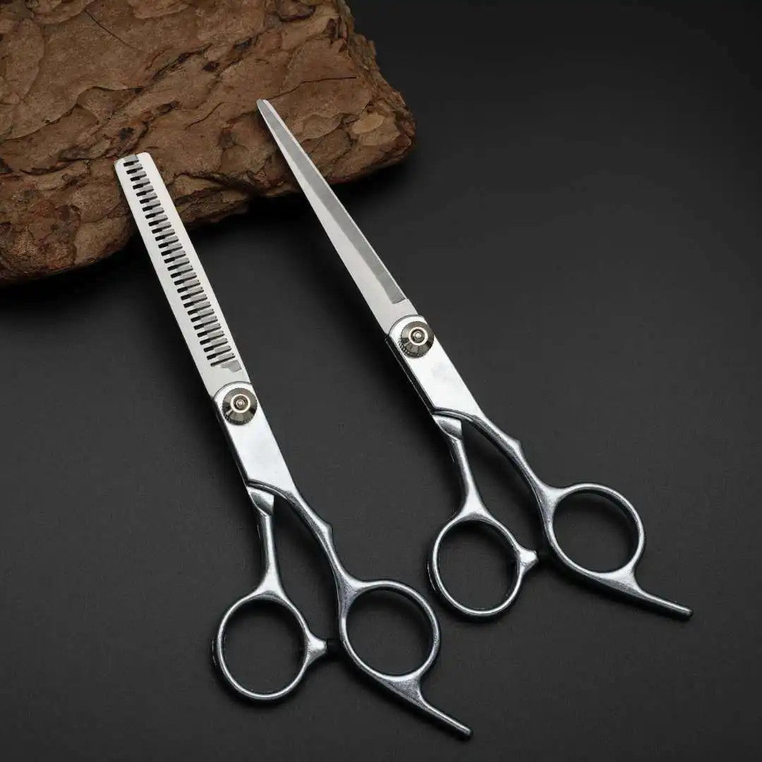 Professional Hairdressing Scissors Set with Thinning Shears - 6 Inch Salon Kit