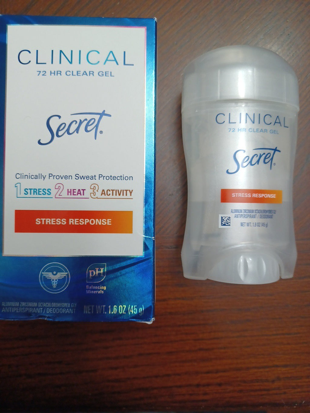 3 Pack Secret Clinical Strength Clear Gel Antiperspirant Deodorant 1.6 Oz