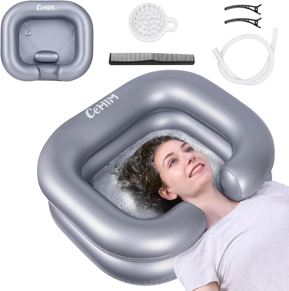 Inflatable Hair Washing Basin for Comfortable Home Hair Care