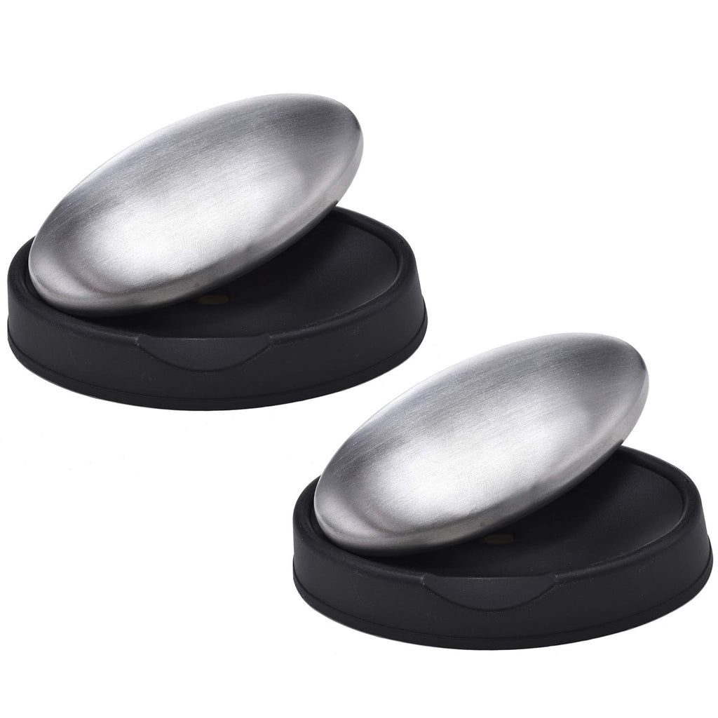 Stainless Steel Odor Remover Soap Bar 2 Pack - Hand & Surface Deodorizer