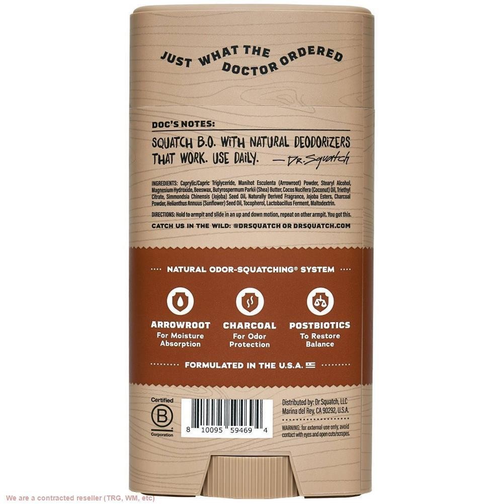 Natural Men's Deodorant Wood Barrel Bourbon 2.65oz - Aluminum-Free