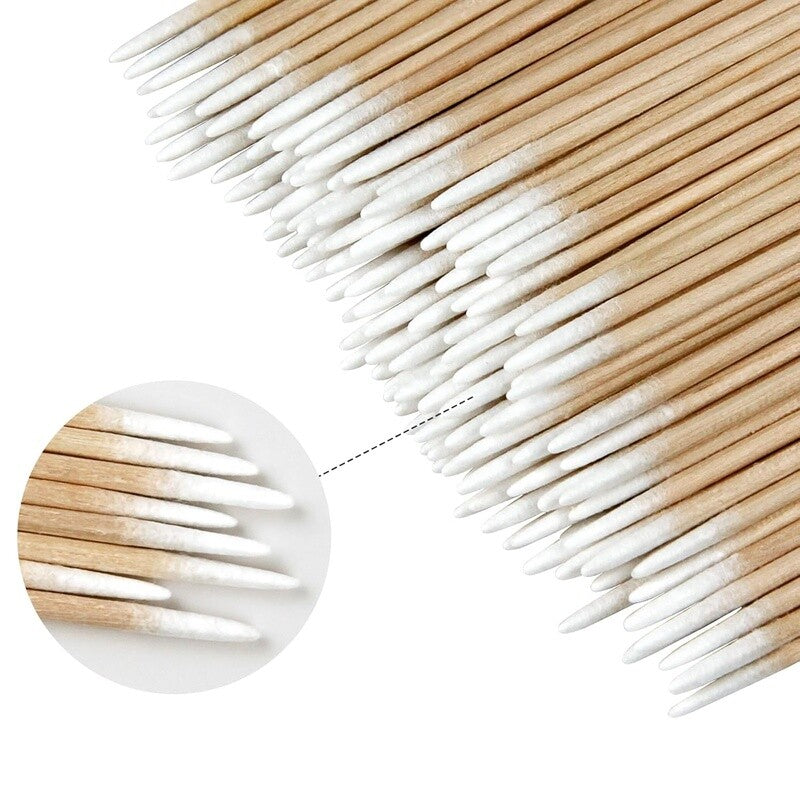 Microblading Cotton Buds – 200 Pcs Tiny Precision Eyebrow Tattoo Swabs