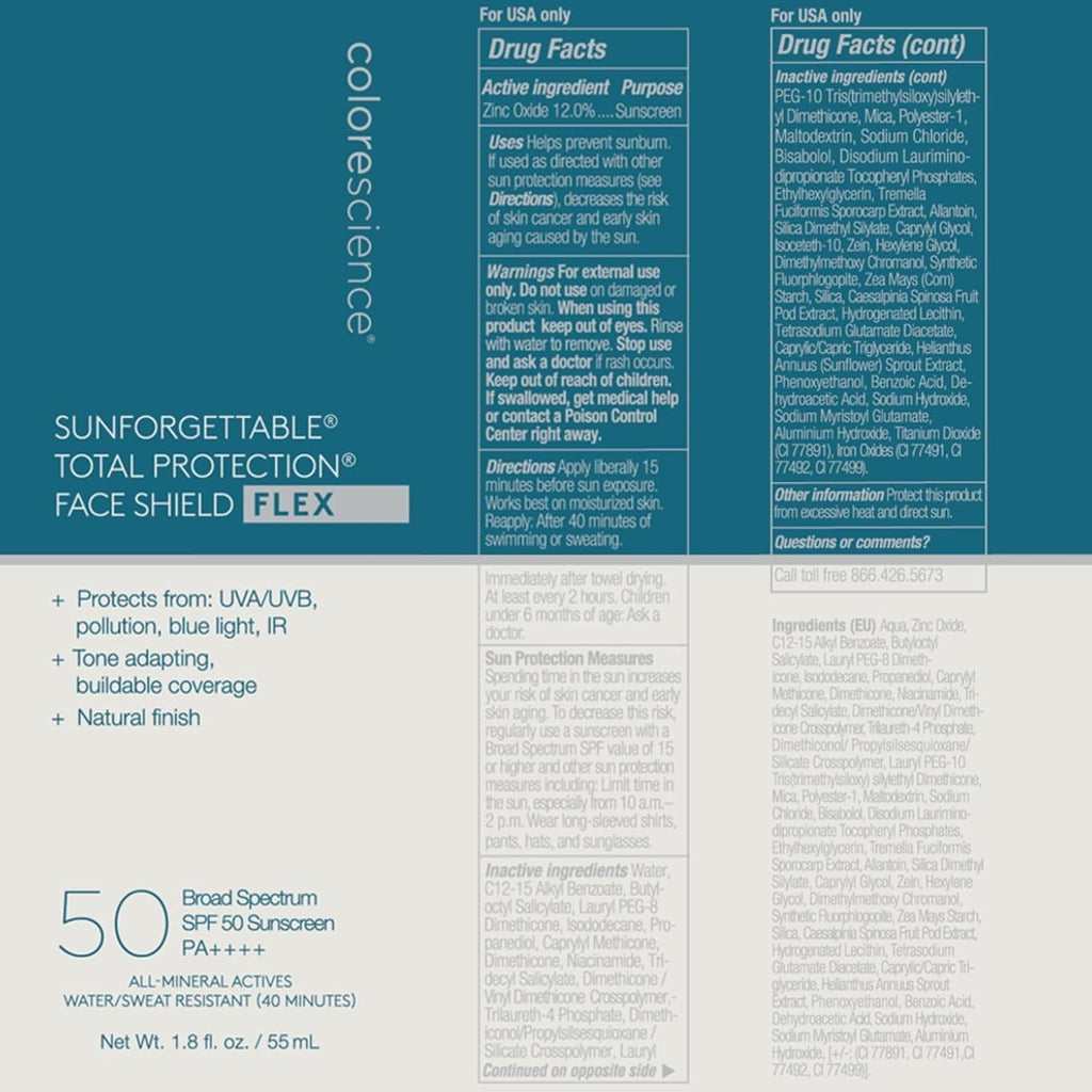 SPF 50 Face Shield with Tone-Adapting Color & Mineral Sunscreen