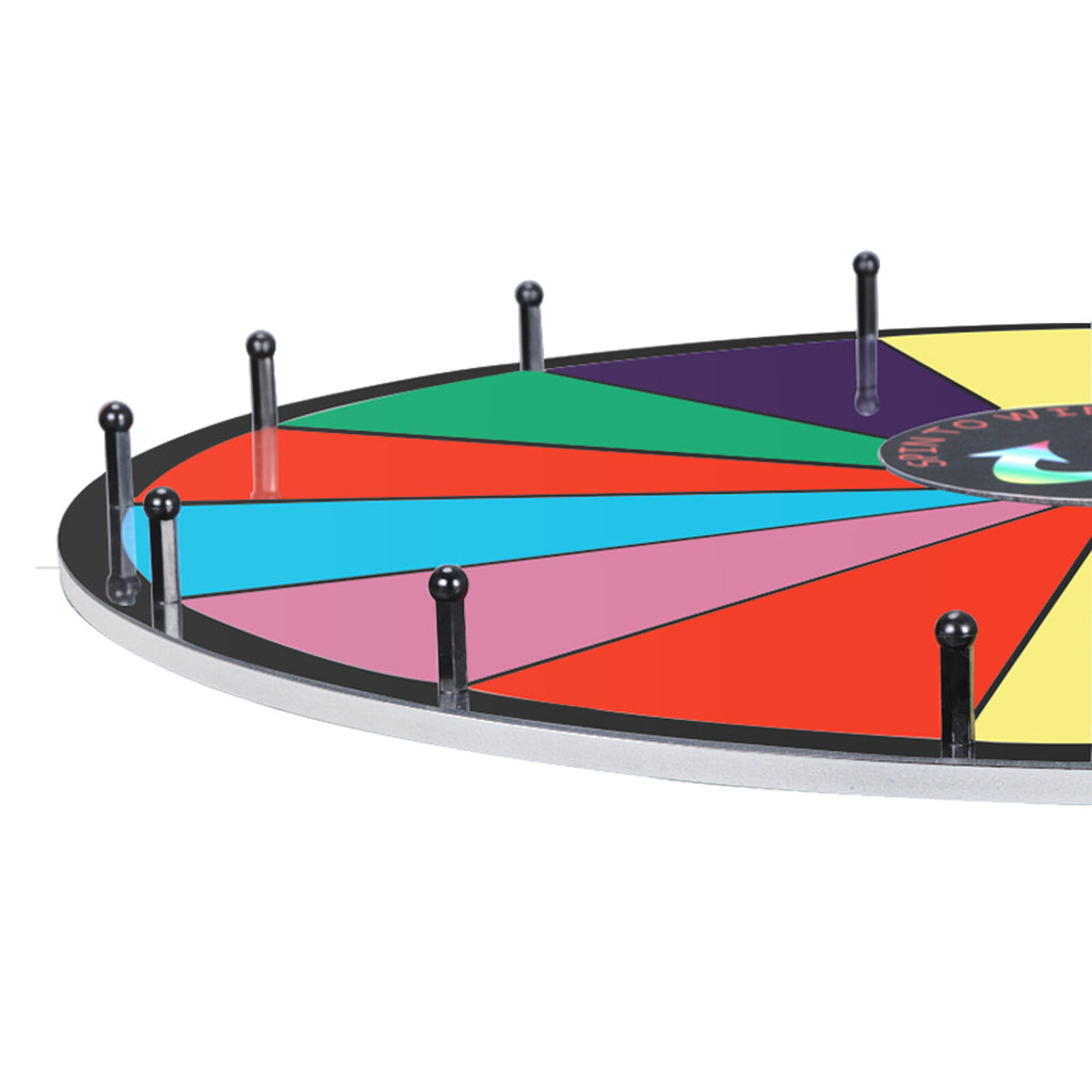 24-Inch Spinning Prize Wheel with 14 Color Slots & Adjustable Tripod Stand