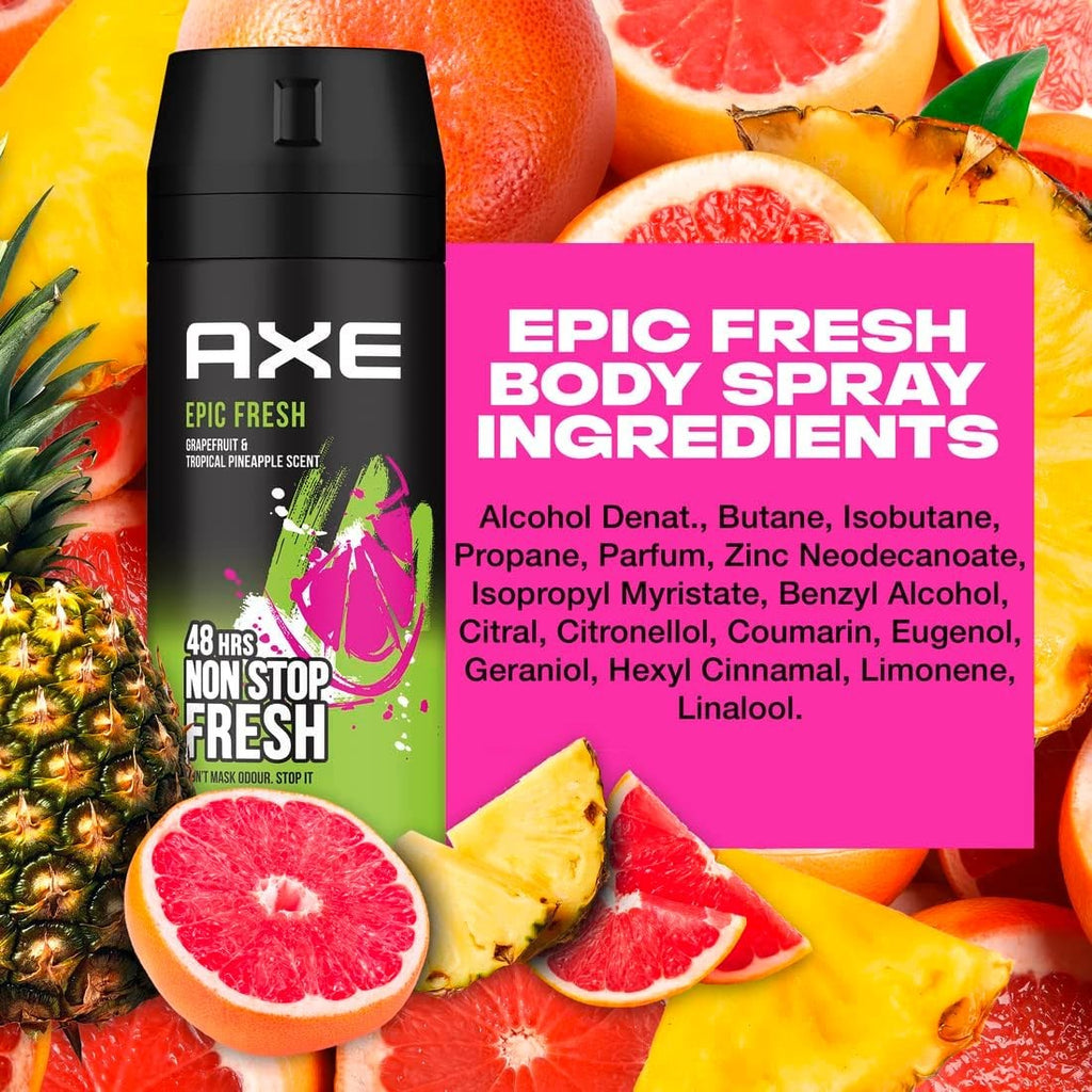 Men's Body Spray with Grapefruit & Pineapple - Long Lasting Fresh Scent - 5oz