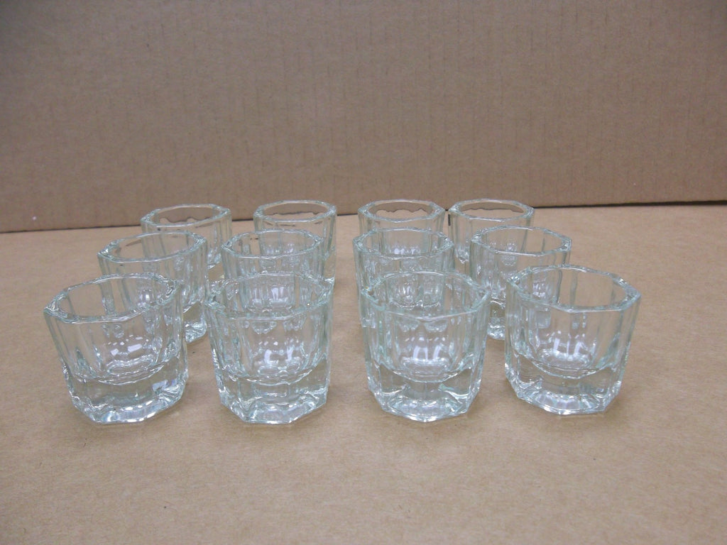 Glass Dappen Dish for Dental Use - 24-Pack Liquid Container, Acetone, Acrylic