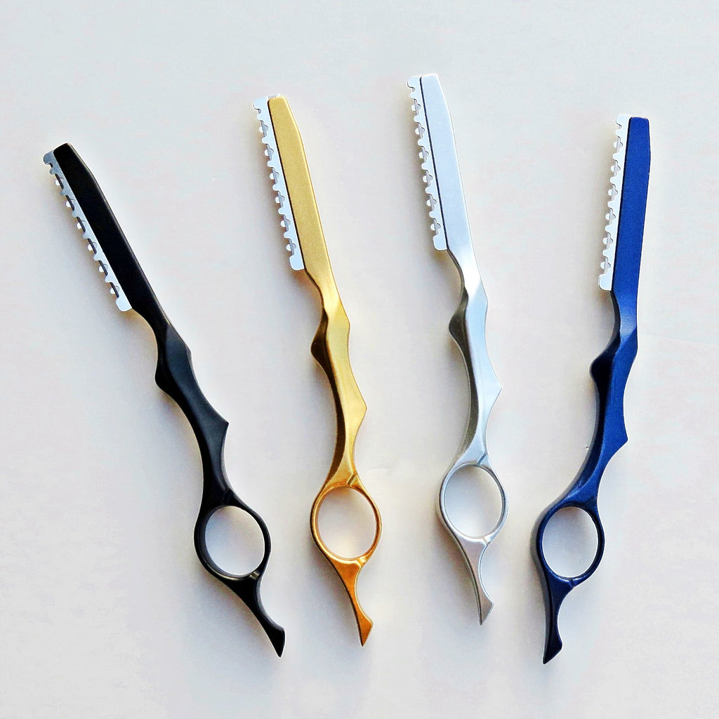 4 Pack Hair Thinning Razors for Texturizing & Styling - Random Colors