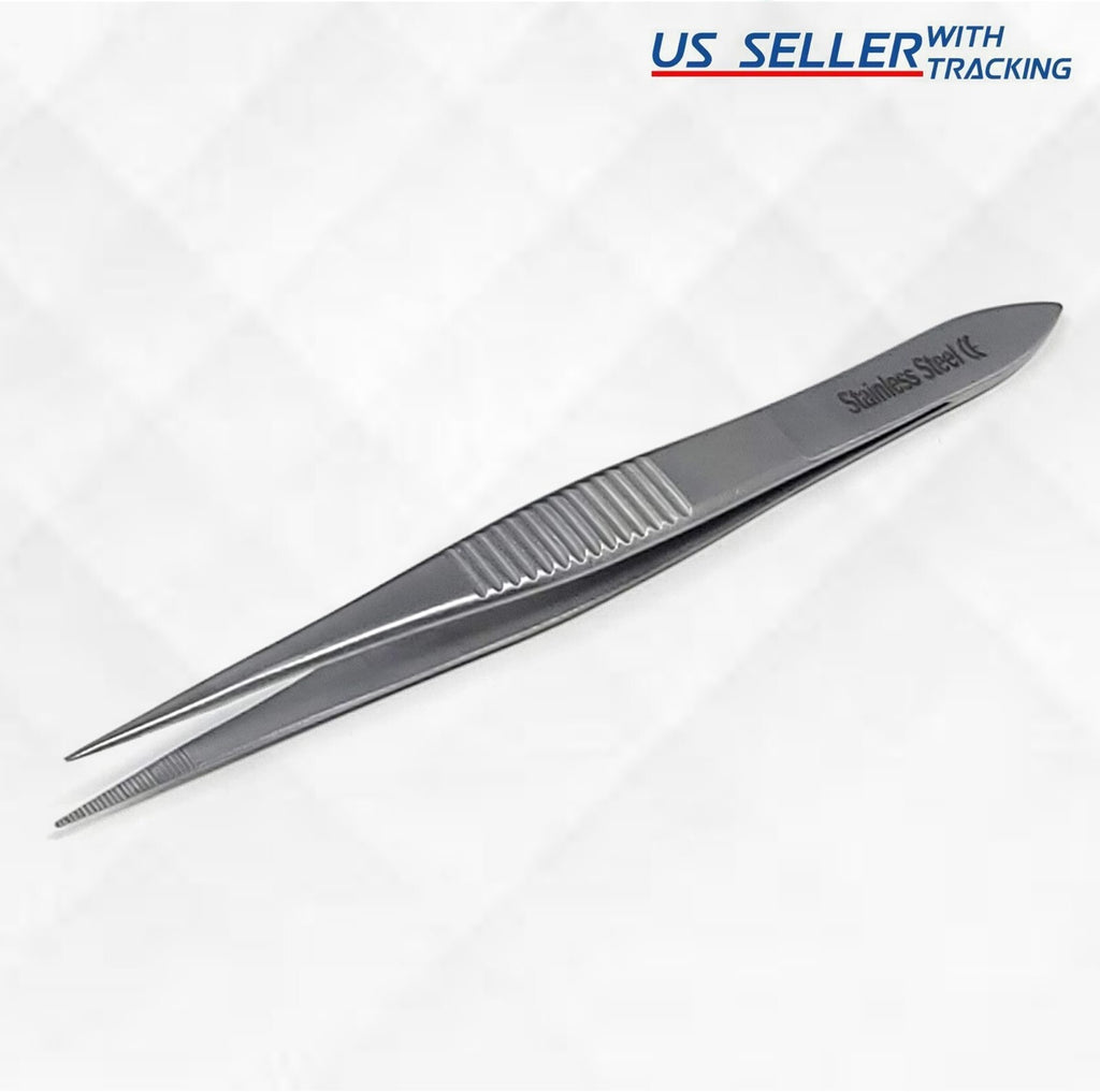 Professional Stainless Steel Point Tip Tweezers for Ingrown Hair & Splinter Removal