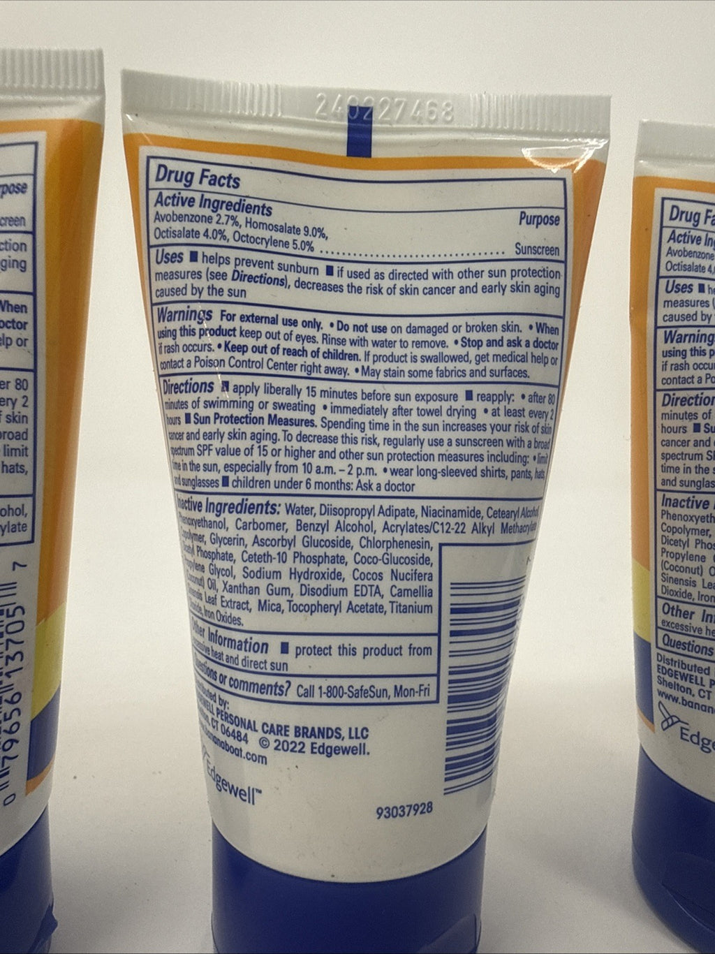 Pack of 4 Banana Boat SPF 50 Sunscreen Lotion with Vitamins C & B3 - 4.5 Oz
