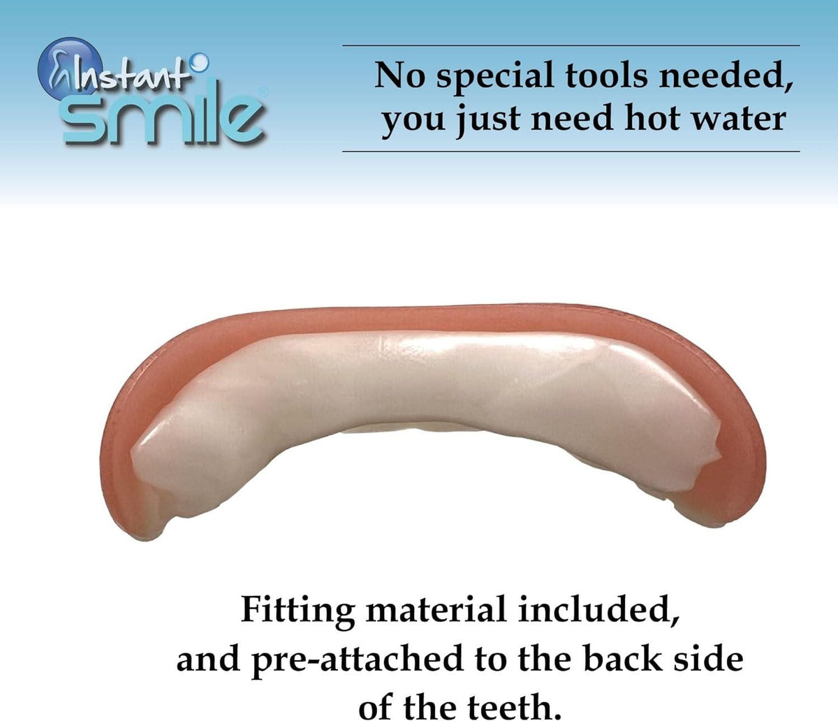 Bright White Upper Veneer Cosmetic Teeth - Flex Fit Press-On Smile