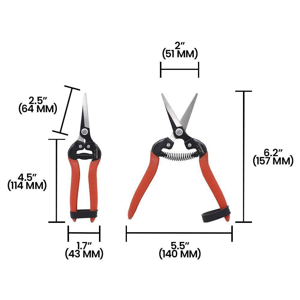 Long Straight Carbon Steel Harvest Shears - Box of 3