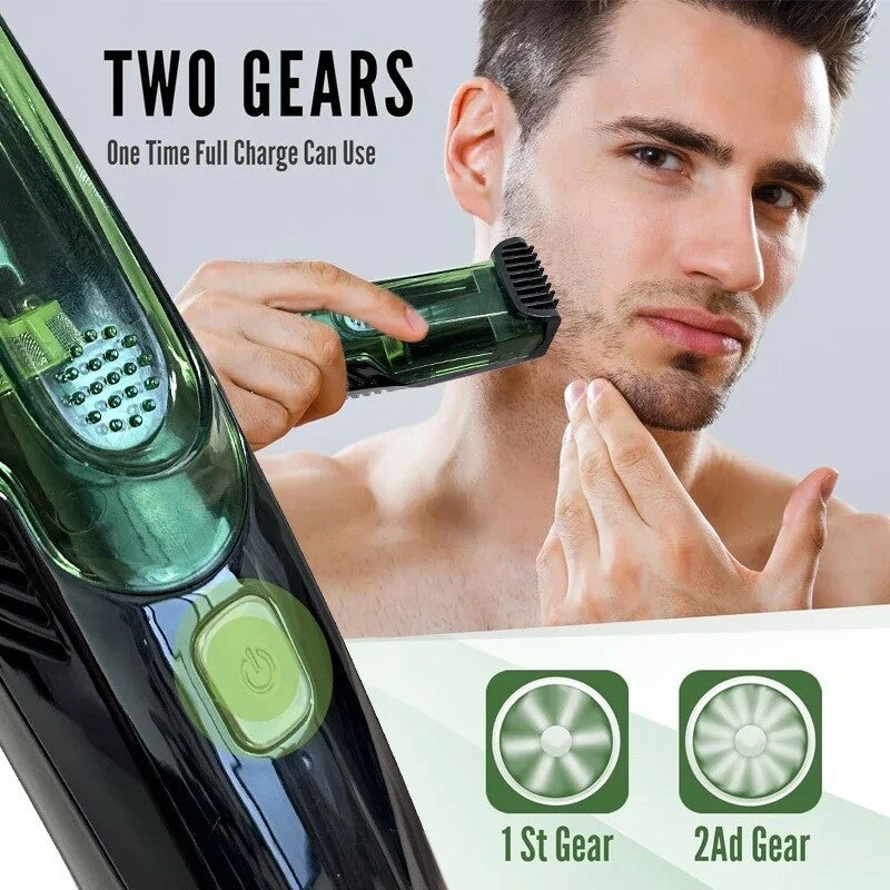 Cordless Beard Trimmer with 20 Length Settings and Digital Battery Display