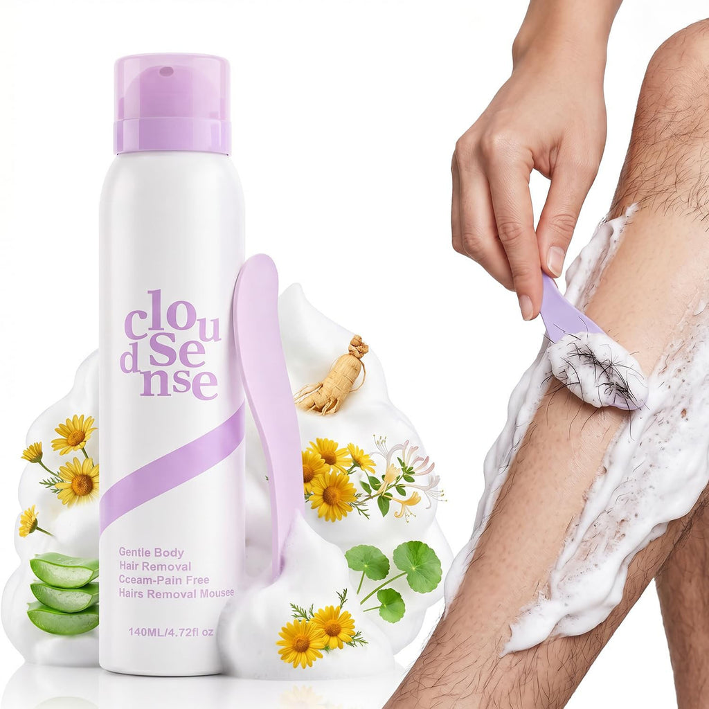Gentle Hair Removal Mousse Spray with Aloe and Hyaluronic Acid - 140ML