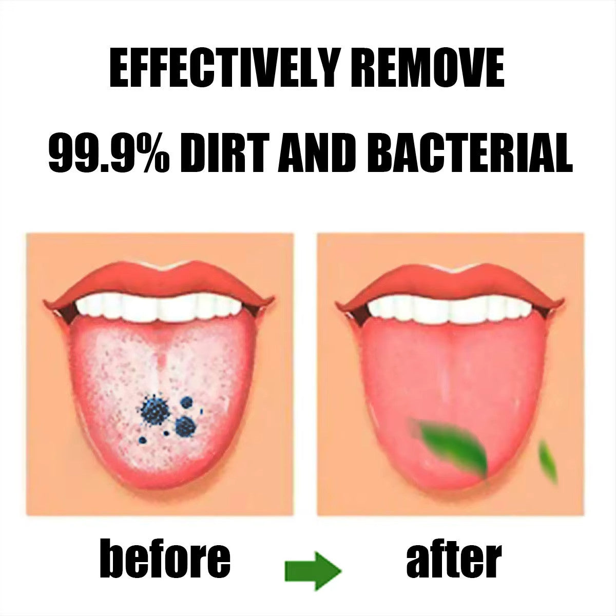 Reusable Silicone Tongue Scraper Cleaner for Oral Care - Adult Dental Hygiene