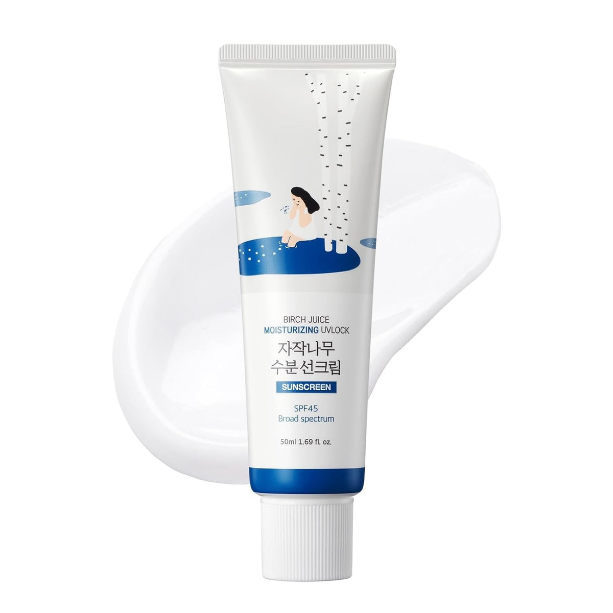 Birch Juice Moisturizing Sunscreen SPF 45 - Lightweight, Non-Greasy UV Protection